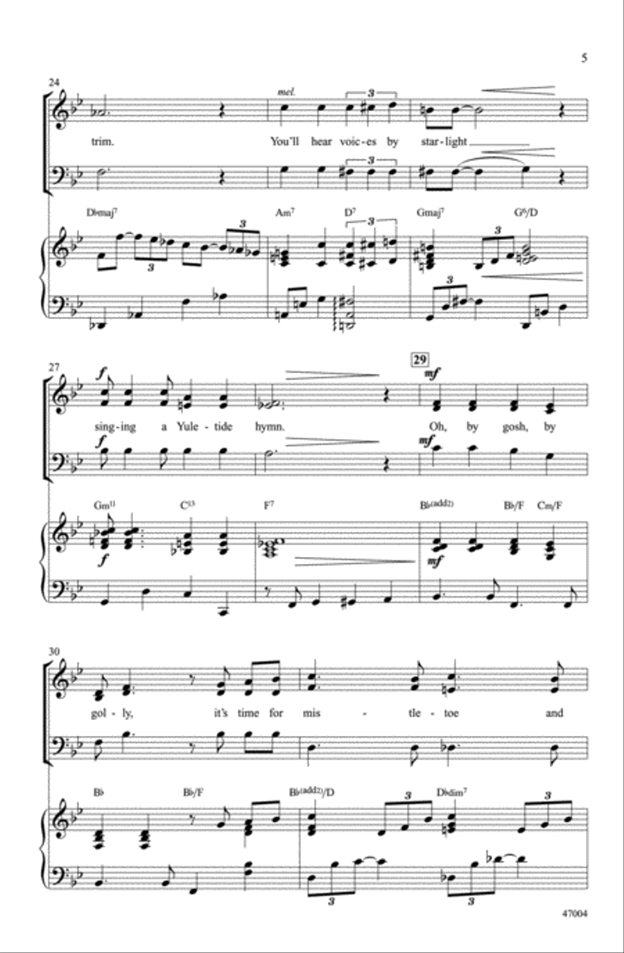 Mistletoe and Holly Choir scores gallery preview page 4