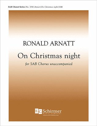 Book cover for On Christmas night (Sussex Carol)