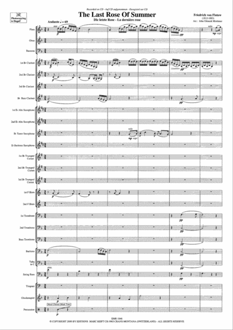 The Last Rose Of Summer Concert Band scores gallery preview page 4