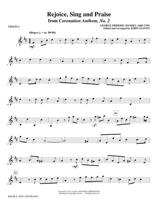 Rejoice, Sing And Praise - Violin 2