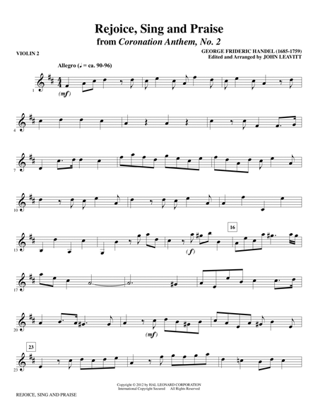 Rejoice, Sing And Praise - Violin 2