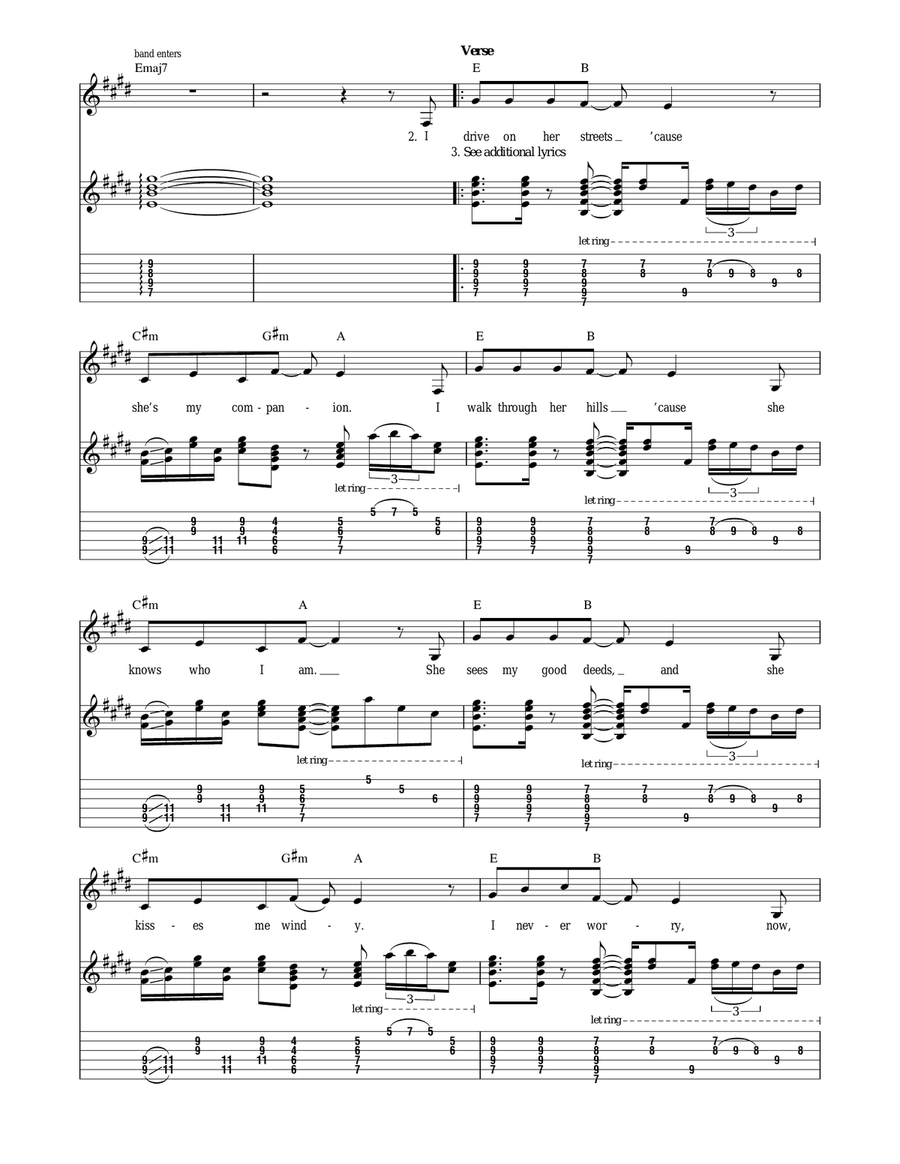 Under The Bridge Acoustic Guitar scores gallery preview page 3