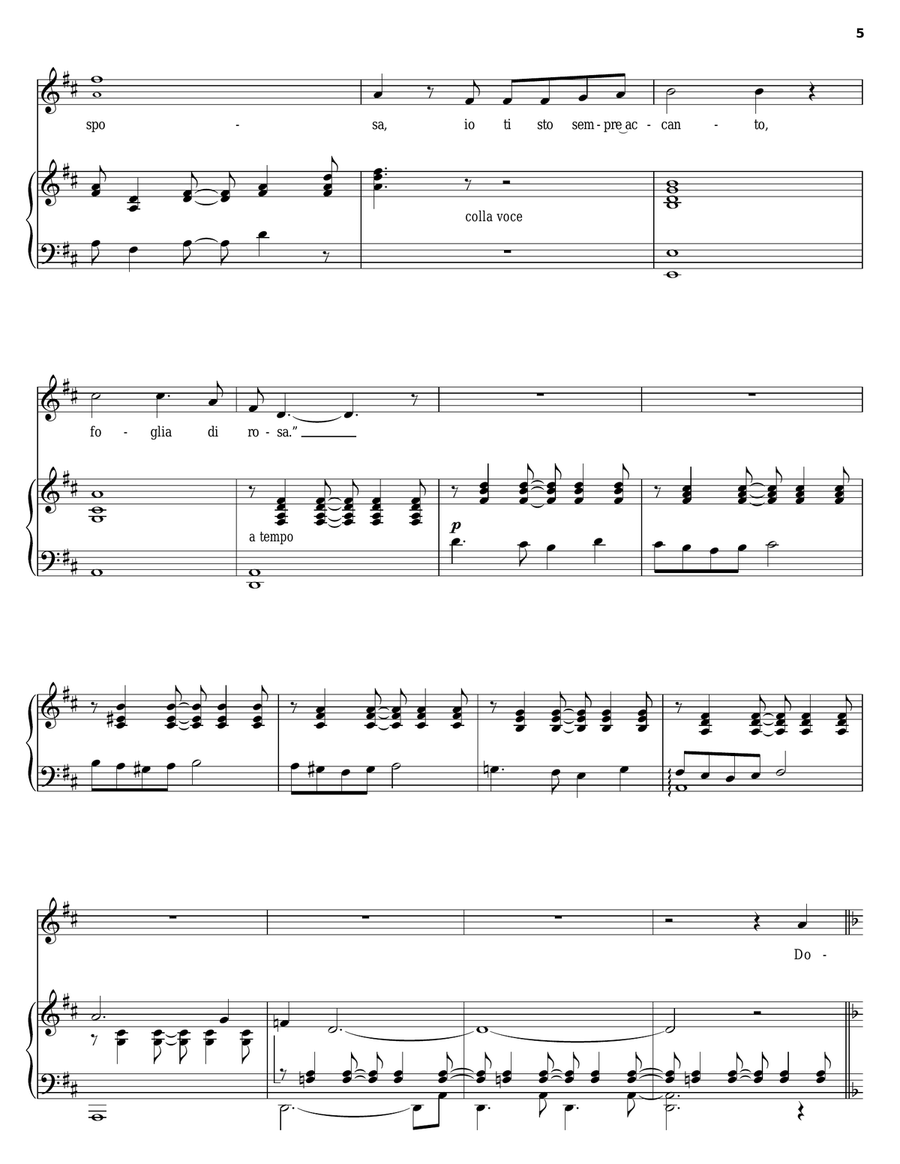 L'ultima canzone Piano, Vocal, Guitar scores gallery preview page 5