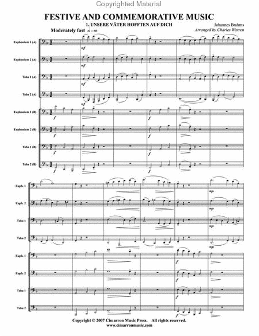 Festive & Commemorative Music (3 Mvts.) Large Ensemble scores gallery preview page 2