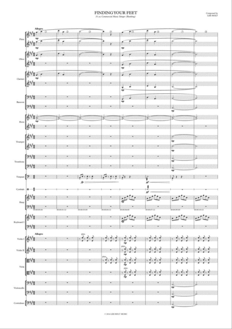 FINDING YOUR FEET (Commercial music stinger) Small Ensemble scores gallery preview page 1