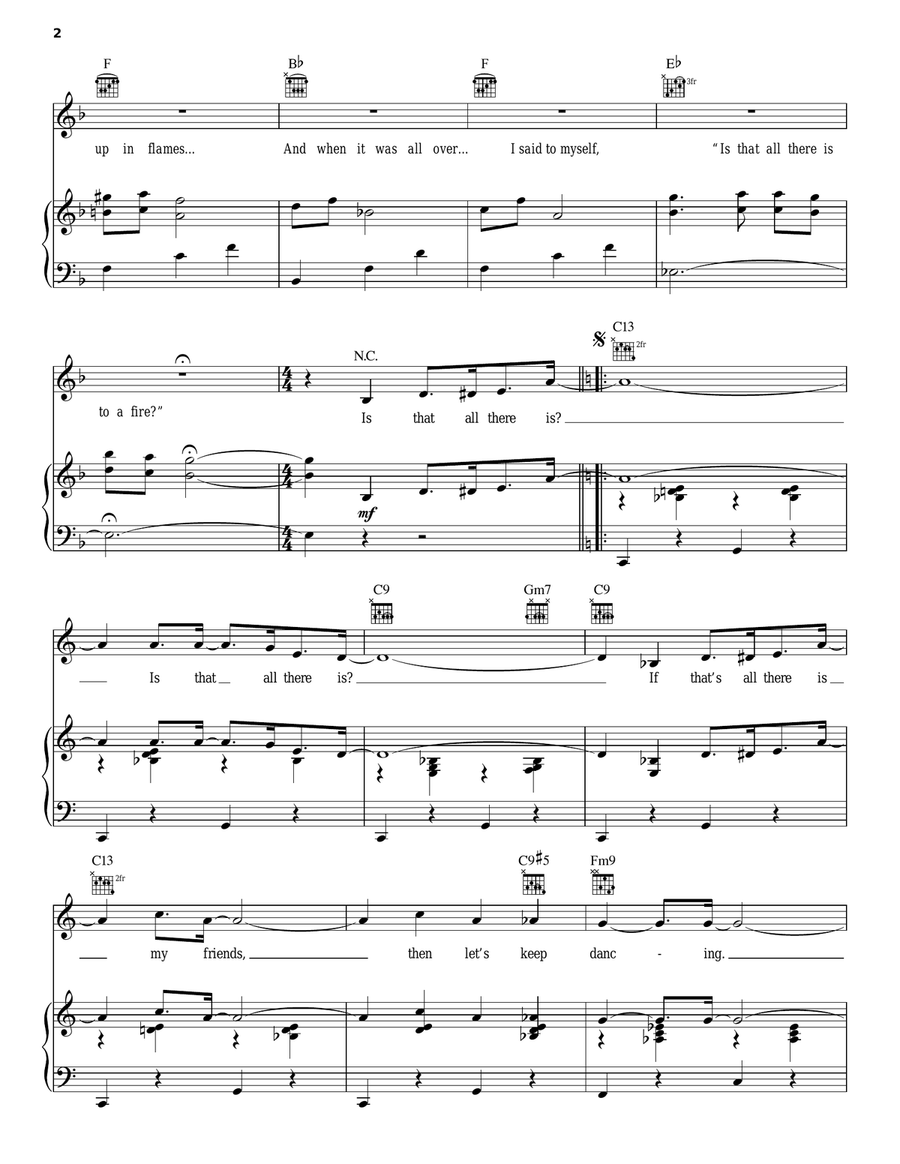 Is That All There Is Piano, Vocal, Guitar scores gallery preview page 2