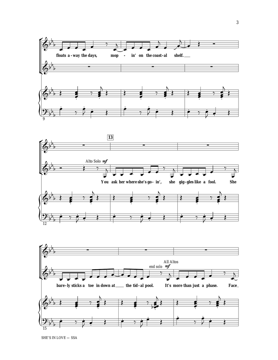 She's In Love (from The Little Mermaid) (arr. Ed Lojeski) SSA scores gallery preview page 2