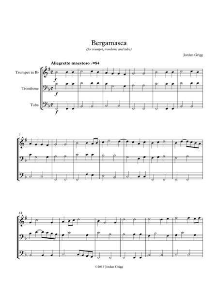 Bergamasca (for trumpet, trombone and tuba) image number null