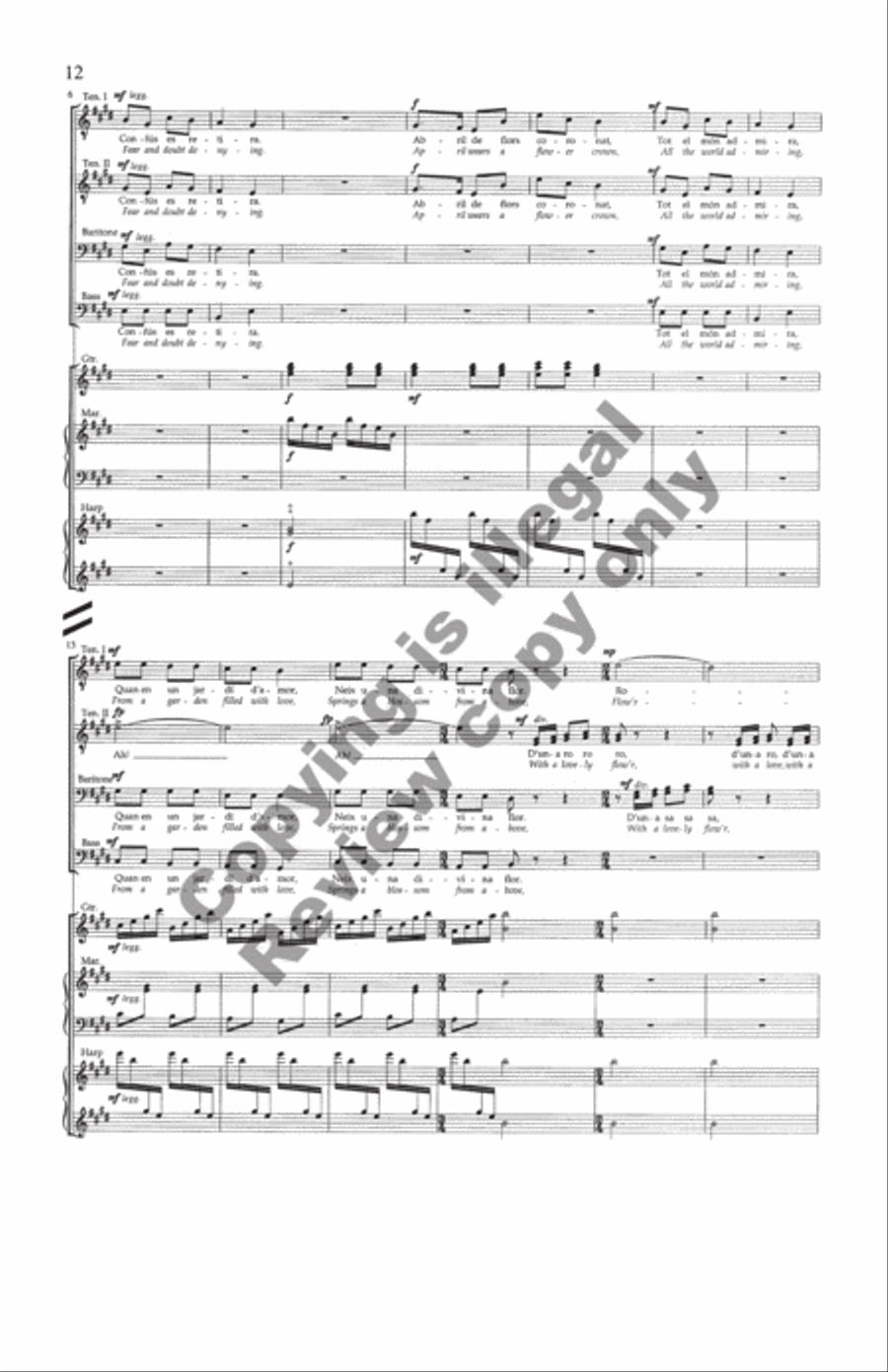 Carols and Lullabies (Full Score) Choir scores gallery preview page 7