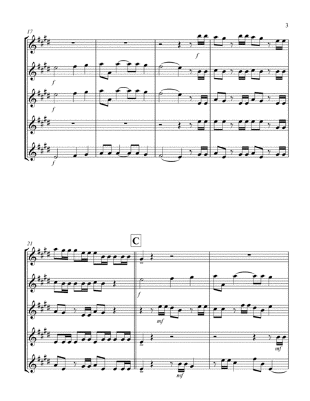 Hallelujah (from "Messiah") (D) (Clarinet Quintet)