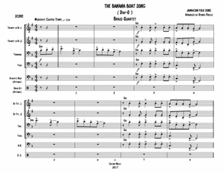 The Banana Boat Song (Day-O) - Brass Quartet plus optional Acoustic Bass and Drum Set