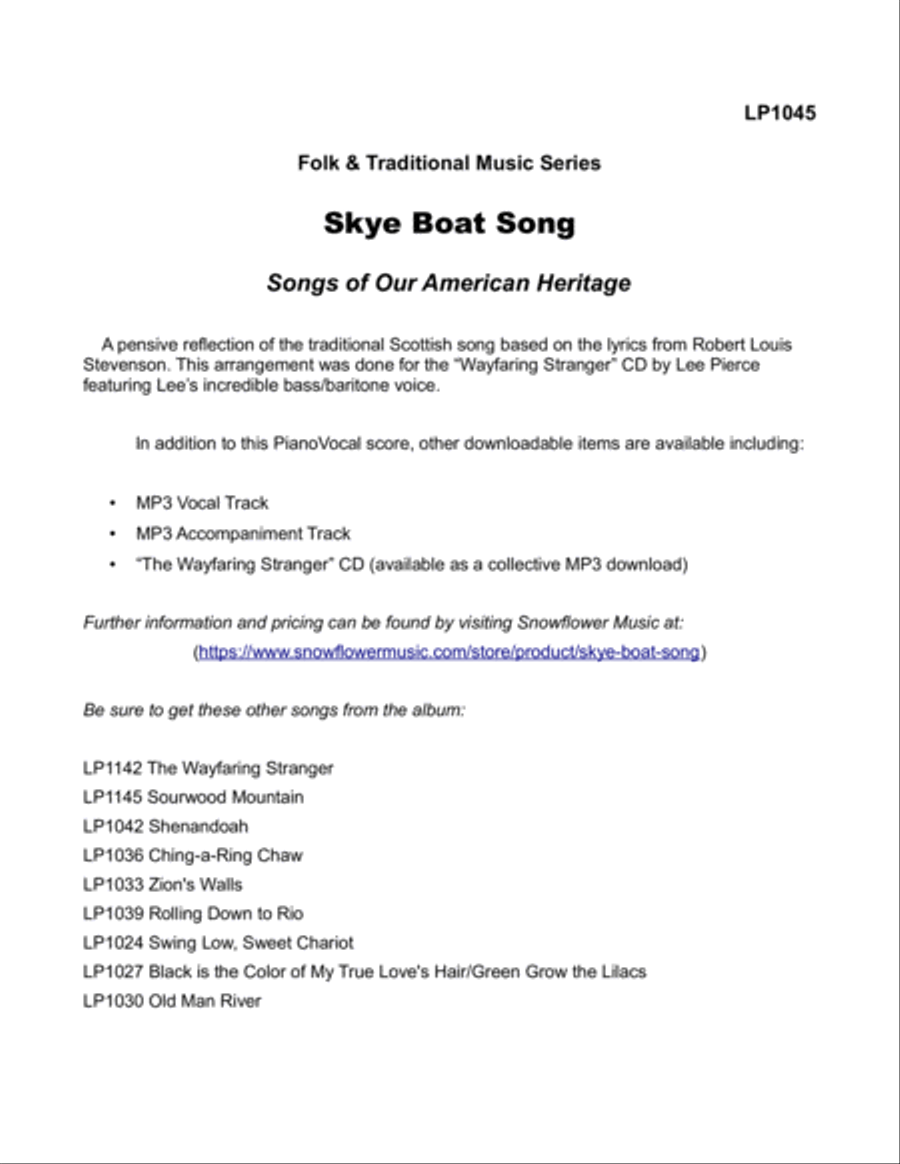 Skye Boat Song Voice Solo scores gallery preview page 2