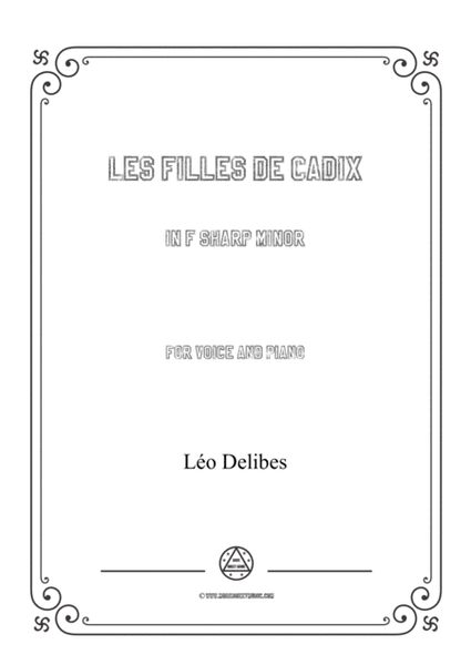 Delibes-Les filles de Cadix in f sharp minor,for voice and piano image number null