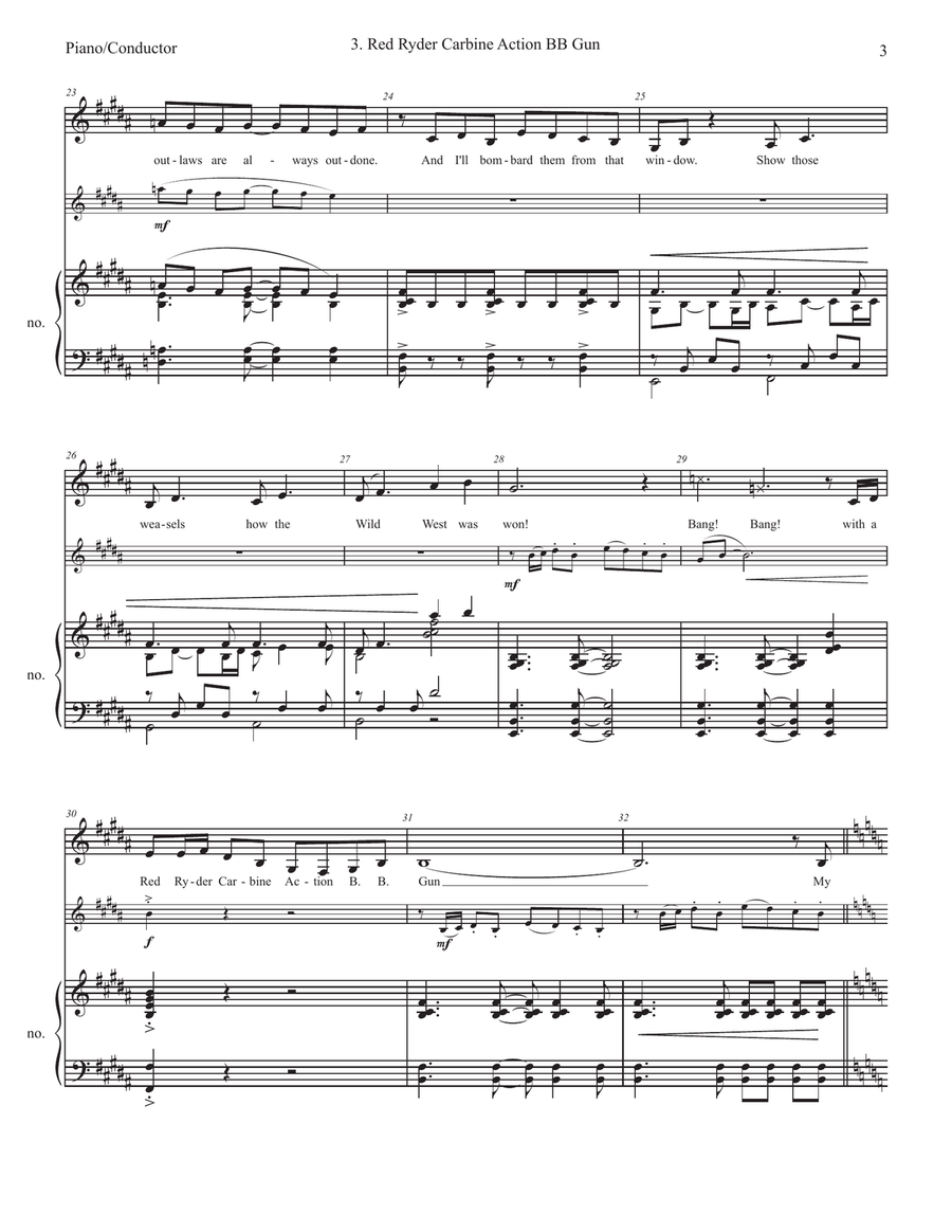 Red Ryder(r) Carbine Action Bb Gun Piano, Vocal scores gallery preview page 5