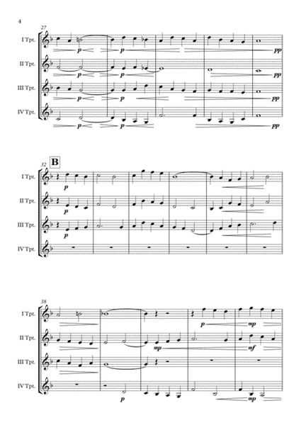 Brassed Off "Danny Boy (Londonderry Air)" Trumpet Quartet arr. Adrian Wagner image number null