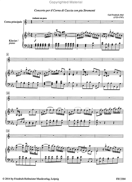 Concerto per il Cornu di Caccia con piu Stromenti / KlA