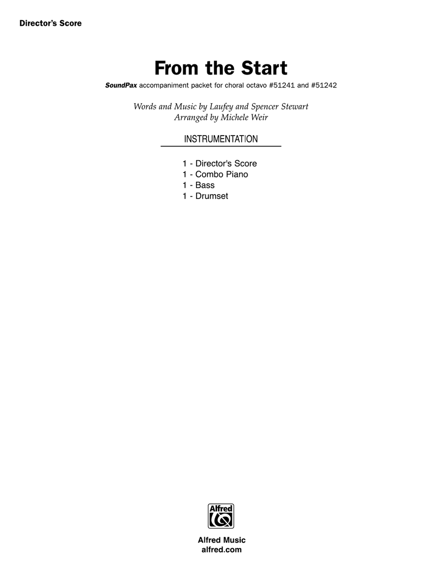 From the Start: Score From the Start: Score Choir scores gallery preview page 1