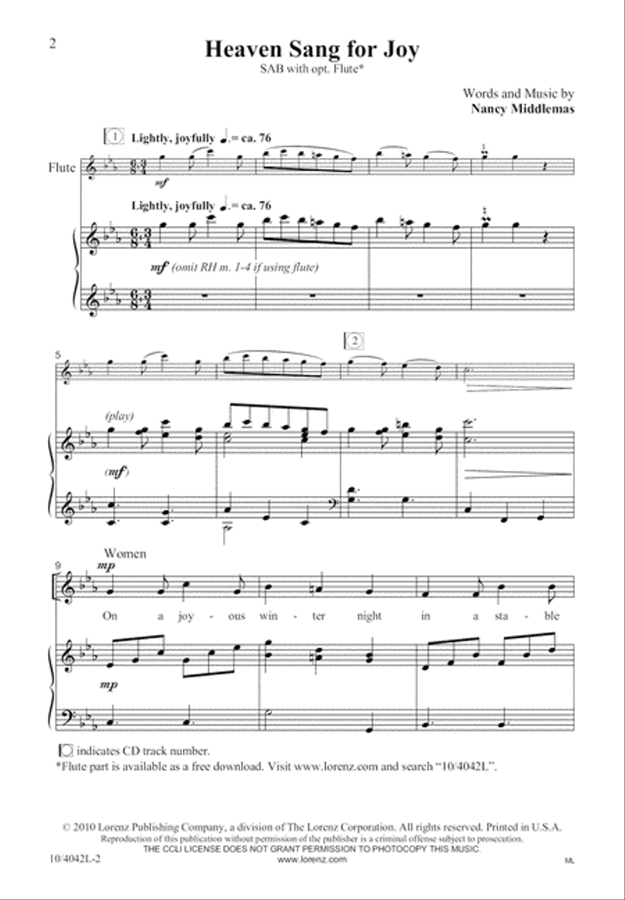 Heaven Sang for Joy Heaven Sang for Joy 3-Part scores gallery preview page 3