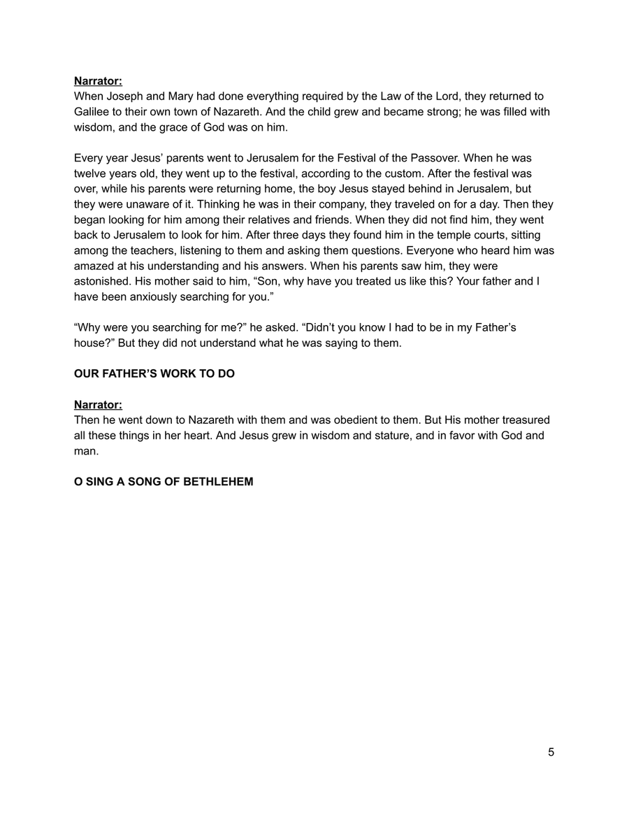 O Sing A Song Of Bethlehem (A Christmas Musical) 4-Part scores gallery preview page 6