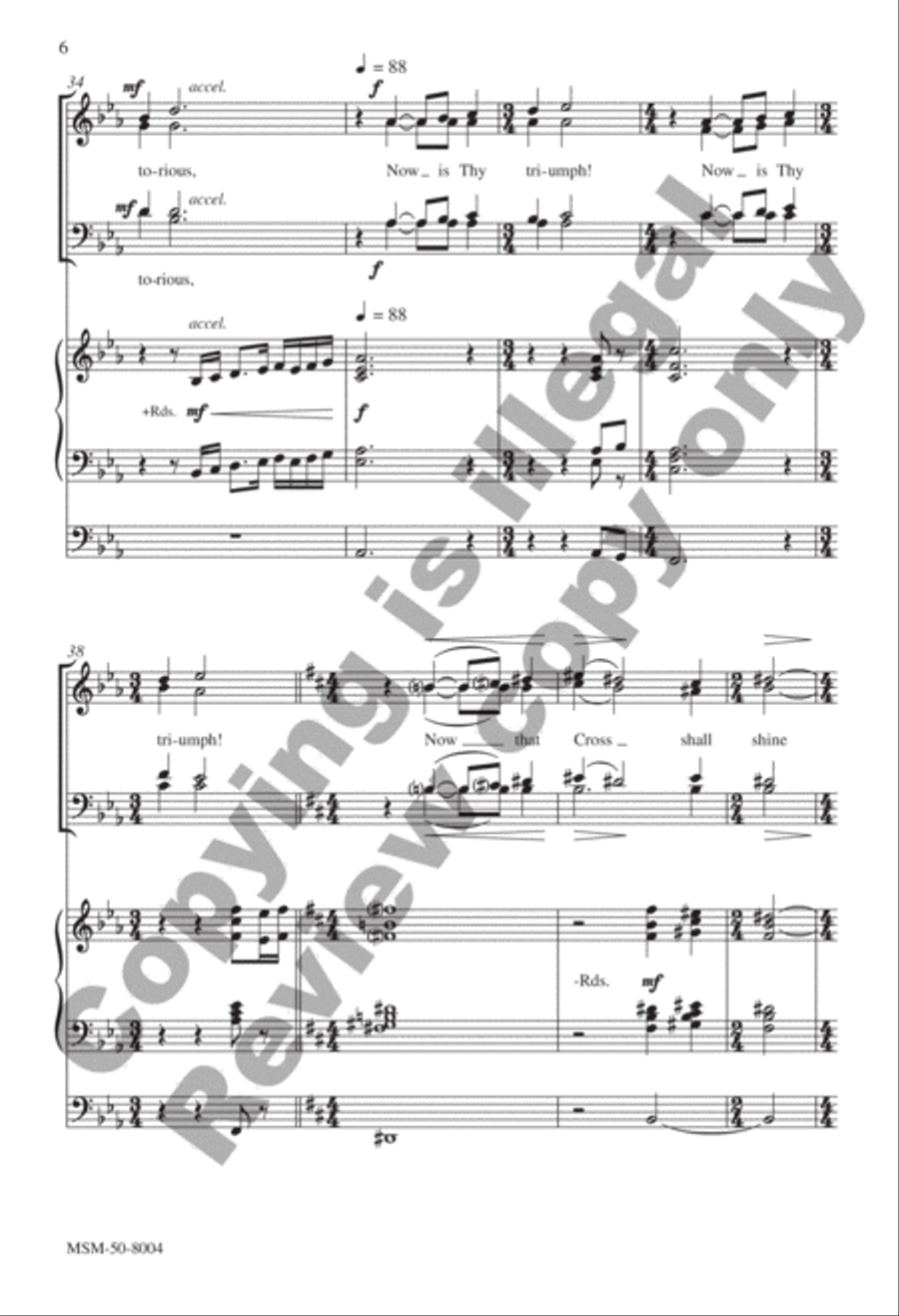 And Now, Beloved Lord, Thy Soul Resigning 4-Part scores gallery preview page 6