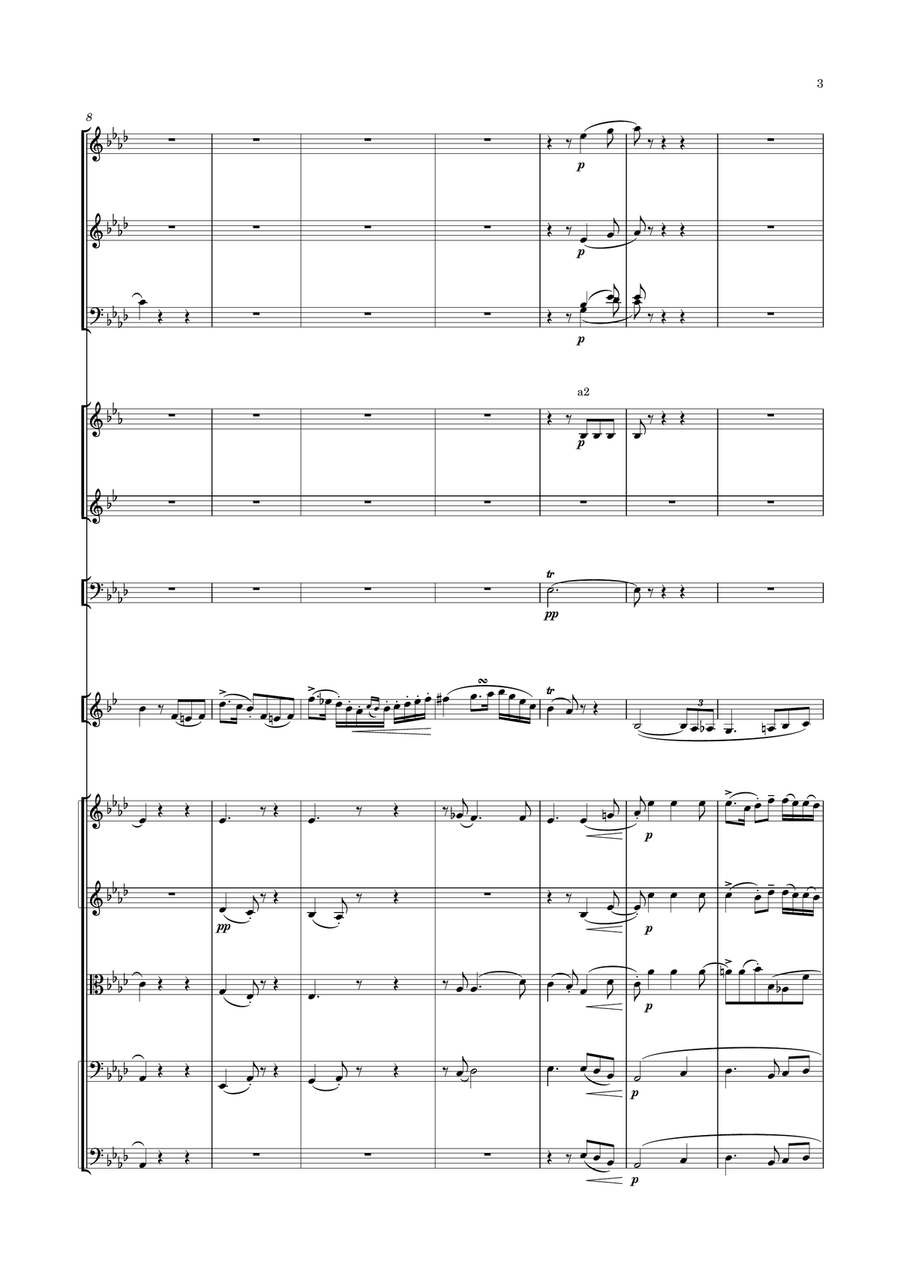 Reißiger - Adagio & Rondo alla Polacca for Clarinet & Orchestra, Op.214 Full Orchestra scores gallery preview page 3