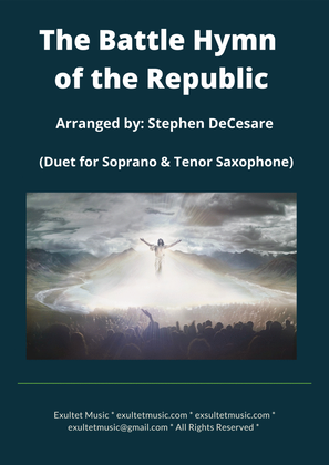 Book cover for The Battle Hymn of the Republic (Duet for Soprano and Tenor Saxophone)