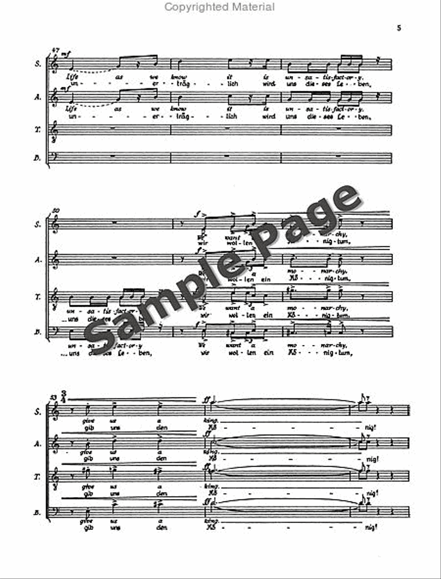 Henze Moralities(1967) Chor.score 4-Part scores gallery preview page 8