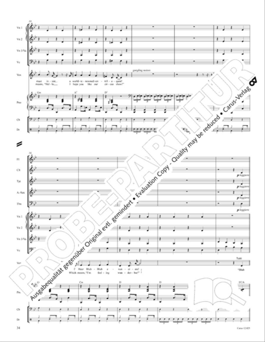 Circus Allegro Circus Allegro Choir scores gallery preview page 35