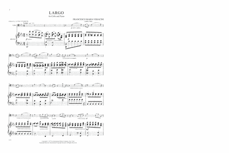 Largo by Francesco Maria Veracini Piano Accompaniment - Sheet Music