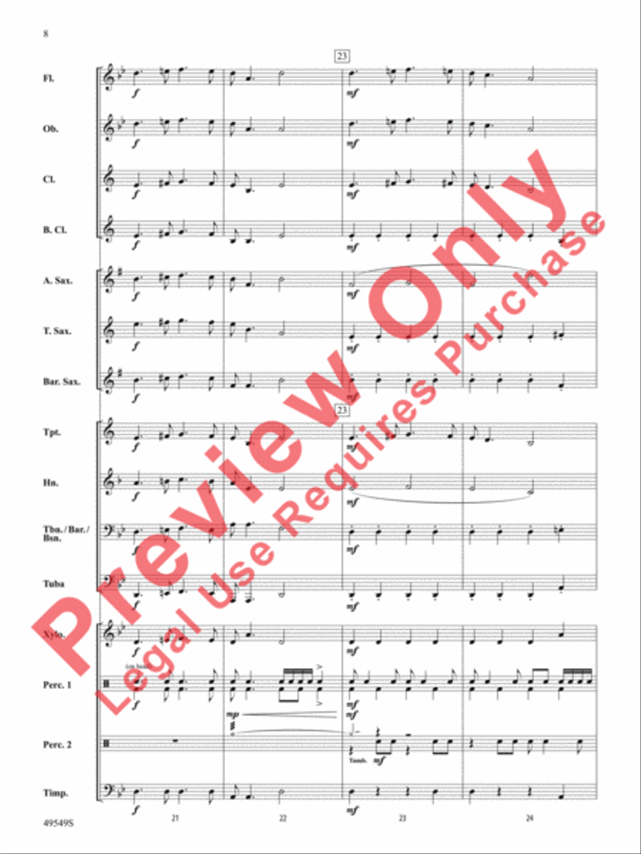 The Dreaded Devious Diabolical Dotted Dragon Concert Band scores gallery preview page 9