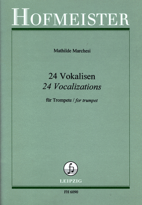 Book cover for 24 Vokalisen, op. 3