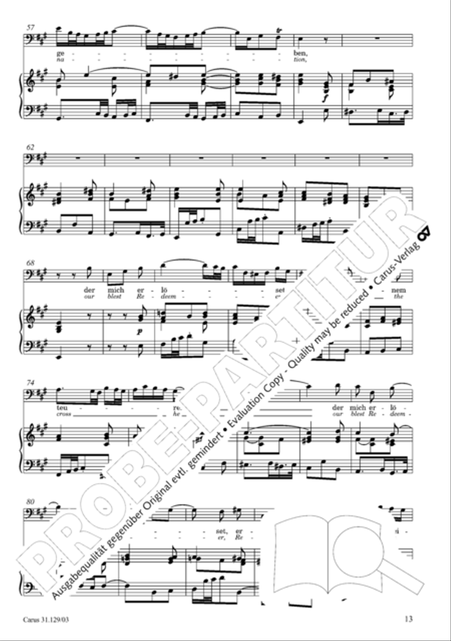 All glory to the Lord, our God (Gelobet sei der Herr, mein Gott) 4-Part scores gallery preview page 16