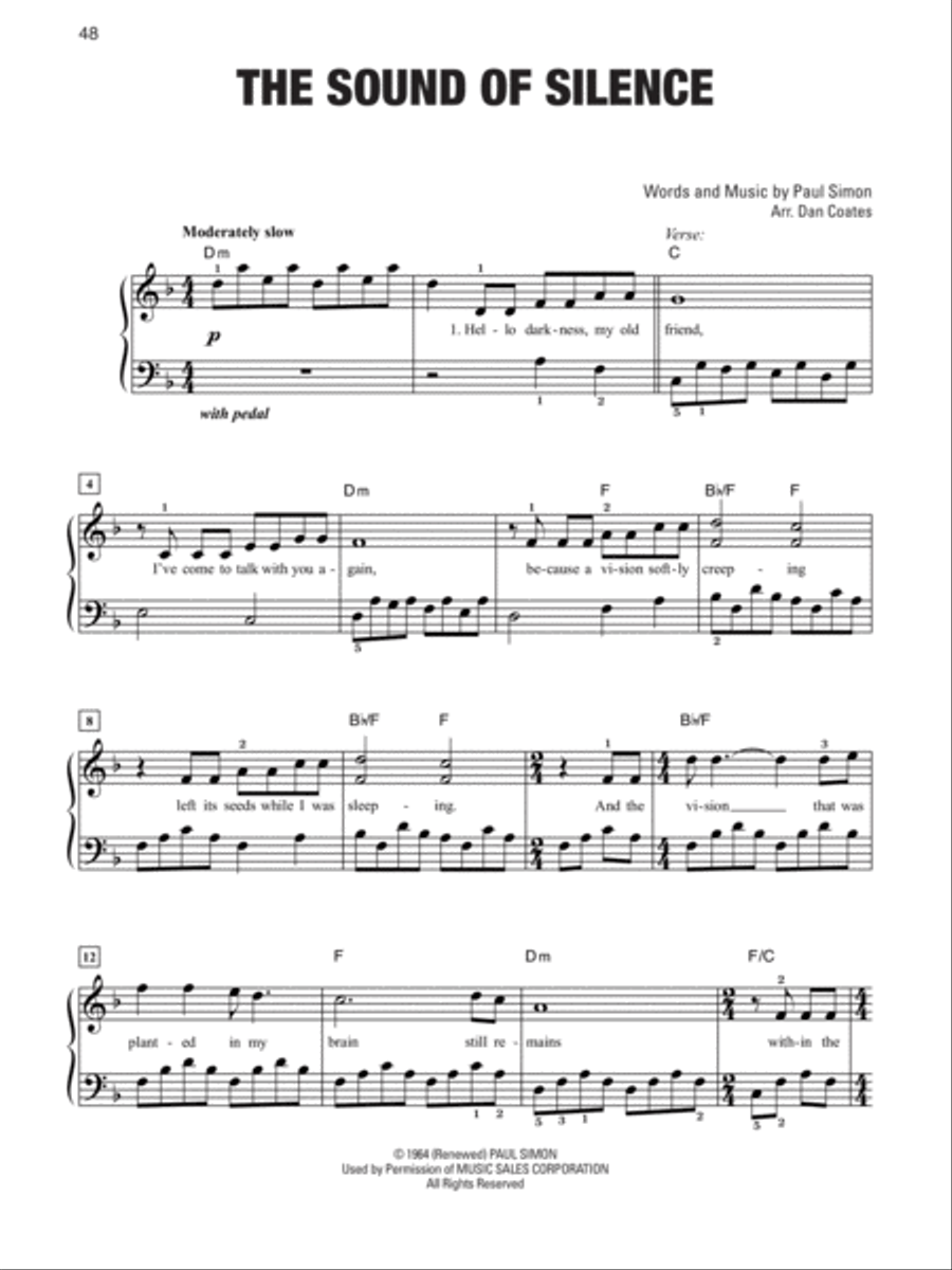 A Decade of Pop Hits -- 1960s Easy Piano scores gallery preview page 5