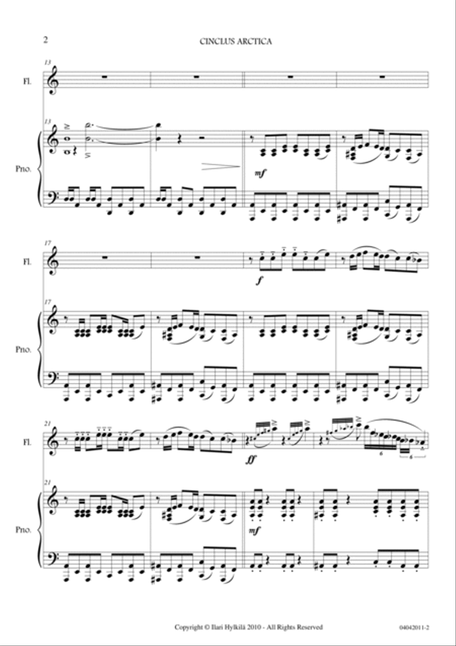 Cinclus Arctica (for solo flute and piano) Cinclus Arctica (for solo flute and piano) Woodwind Duet scores gallery preview page 4