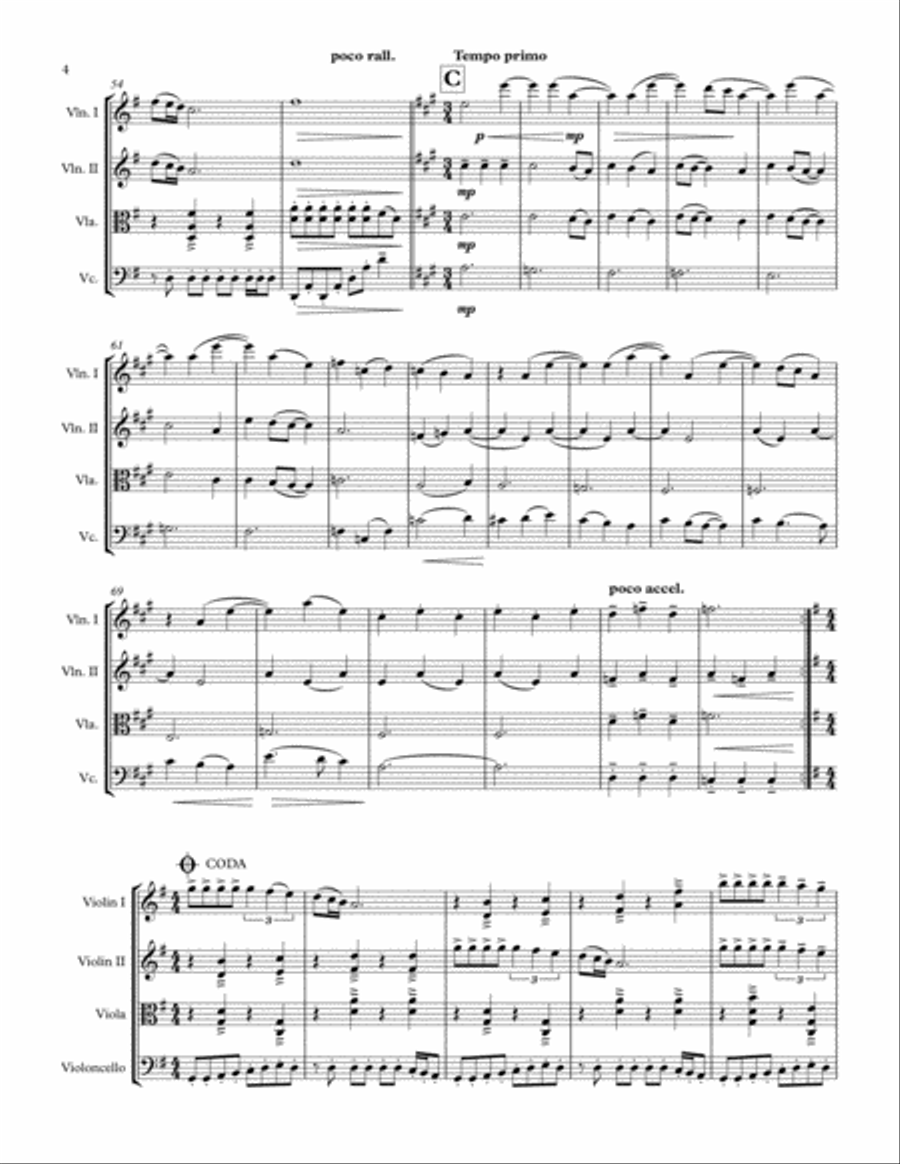 Lucy In The Sky With Diamonds String Quartet scores gallery preview page 4
