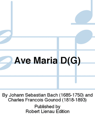 Book cover for Ave Maria D(G)