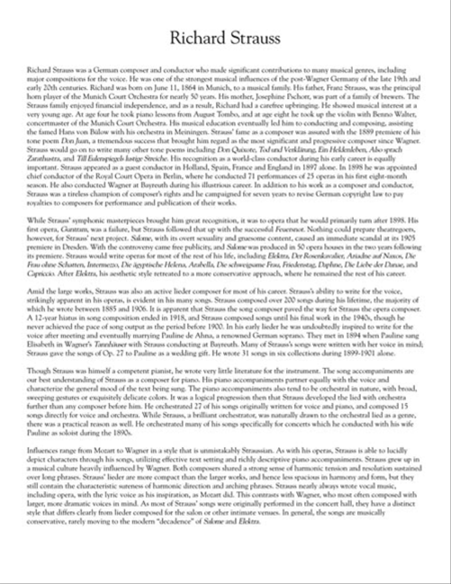 Richard Strauss: 40 Songs High Voice scores gallery preview page 3