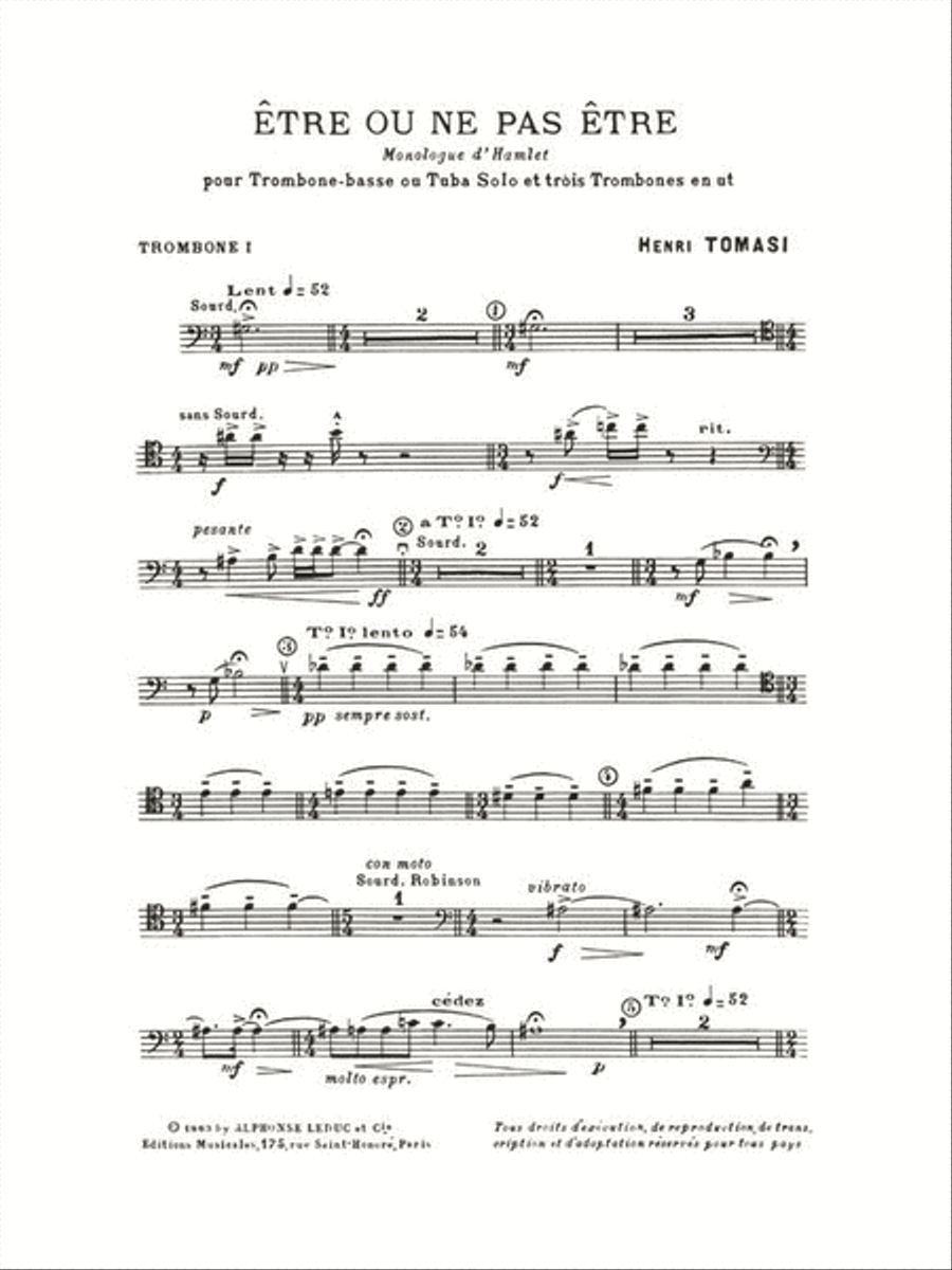 Etre Ou Ne Pas Etre (trombones 4) Trombone scores gallery preview page 2