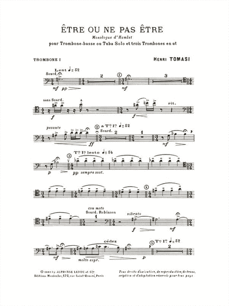 Etre Ou Ne Pas Etre (trombones 4)