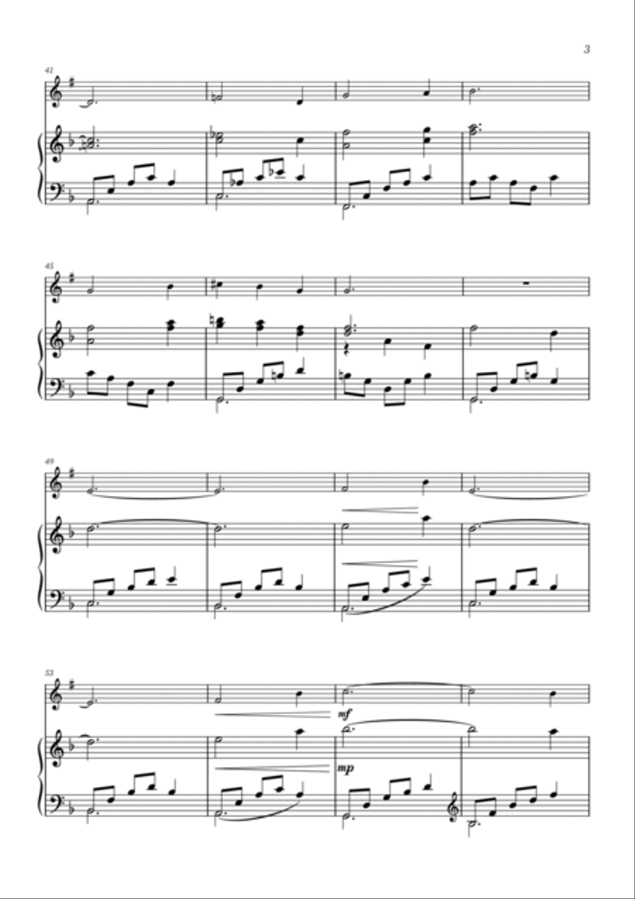 Clair de Lune - Clarinet and Piano B-Flat Clarinet scores gallery preview page 3