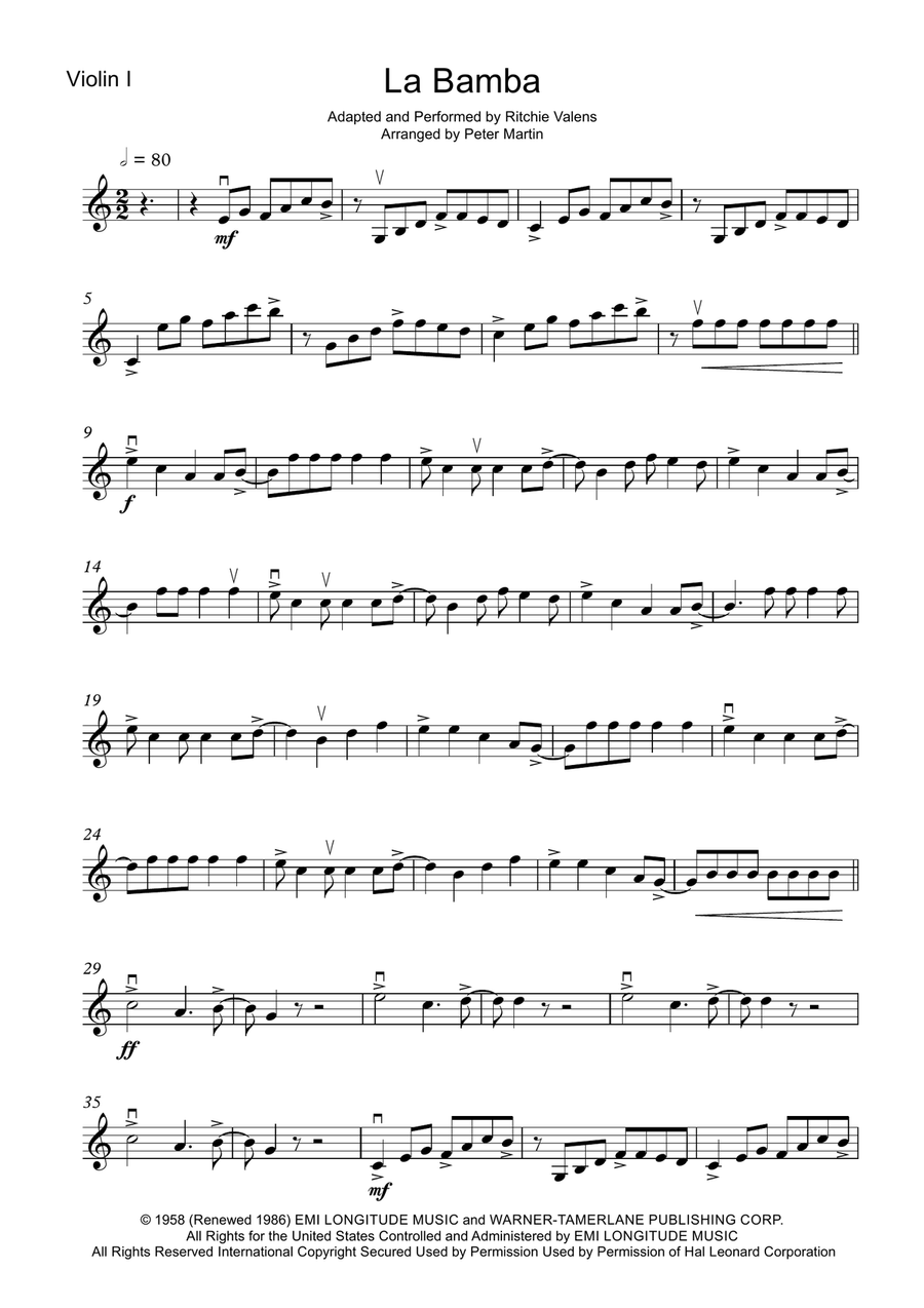 La Bamba String Quartet scores gallery preview page 3