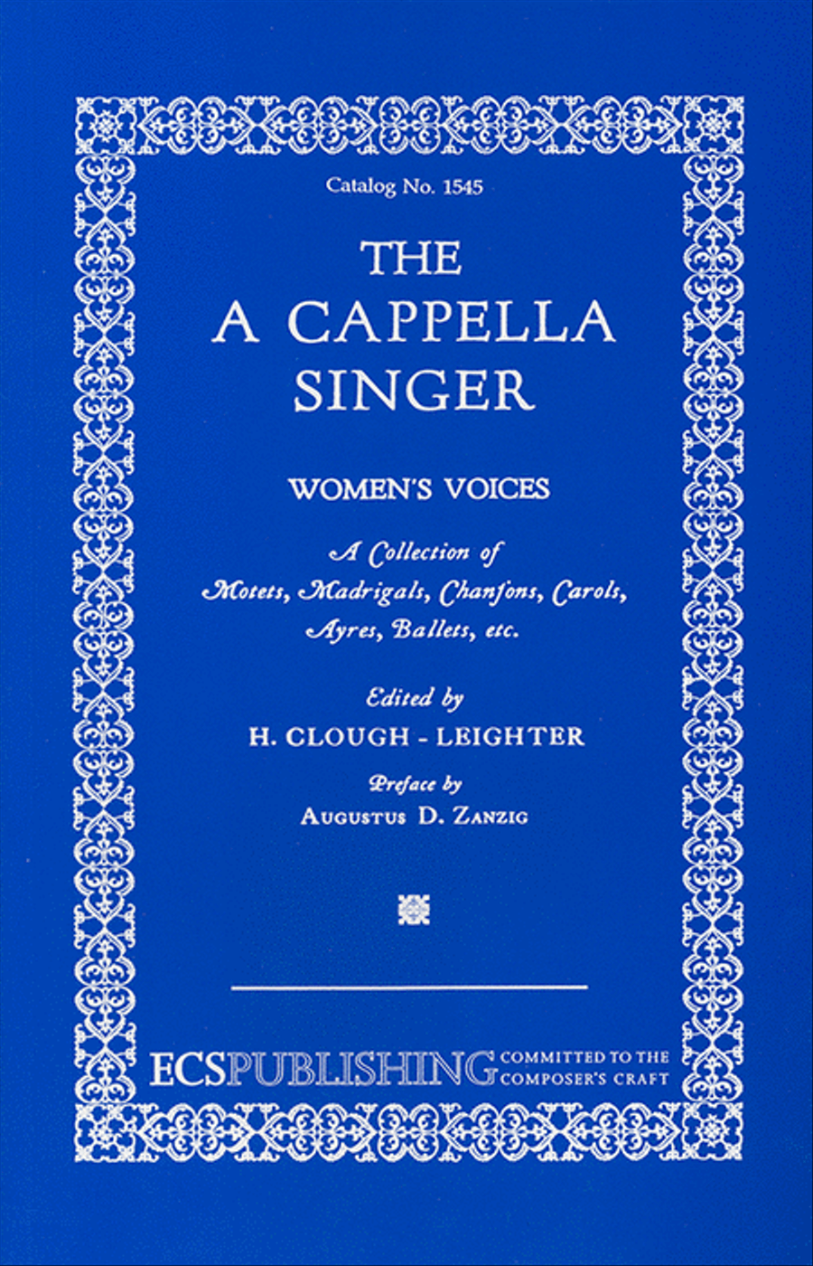 The A Cappella Singer The A Cappella Singer SSAA scores gallery preview page 1