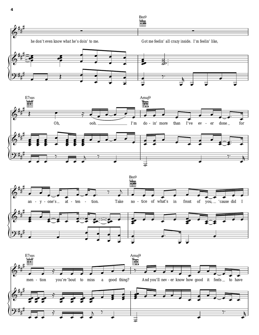 You Don't Know My Name Piano, Vocal, Guitar scores gallery preview page 4