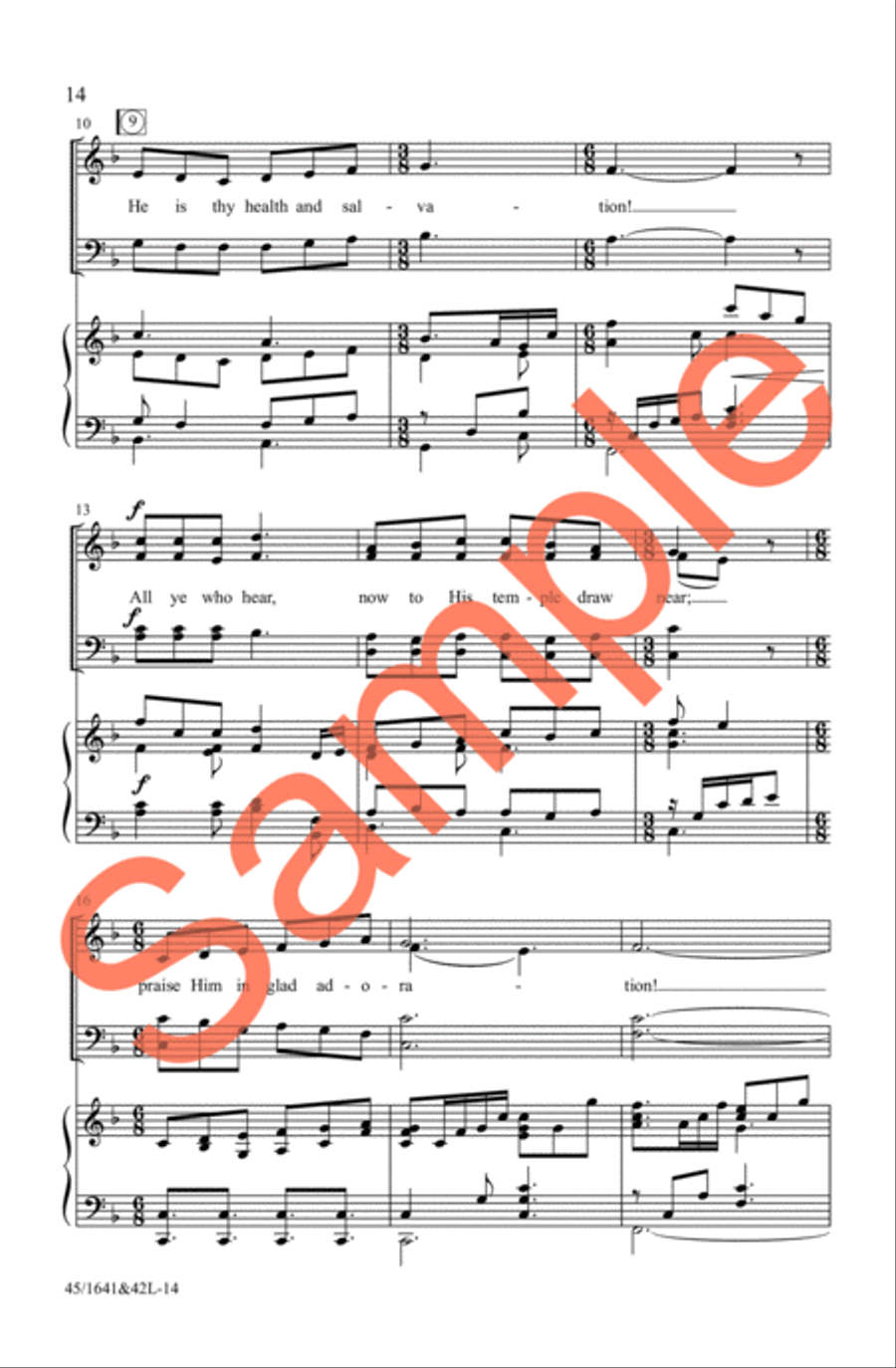 A Festival of Hymns SATB 4-Part scores gallery preview page 14