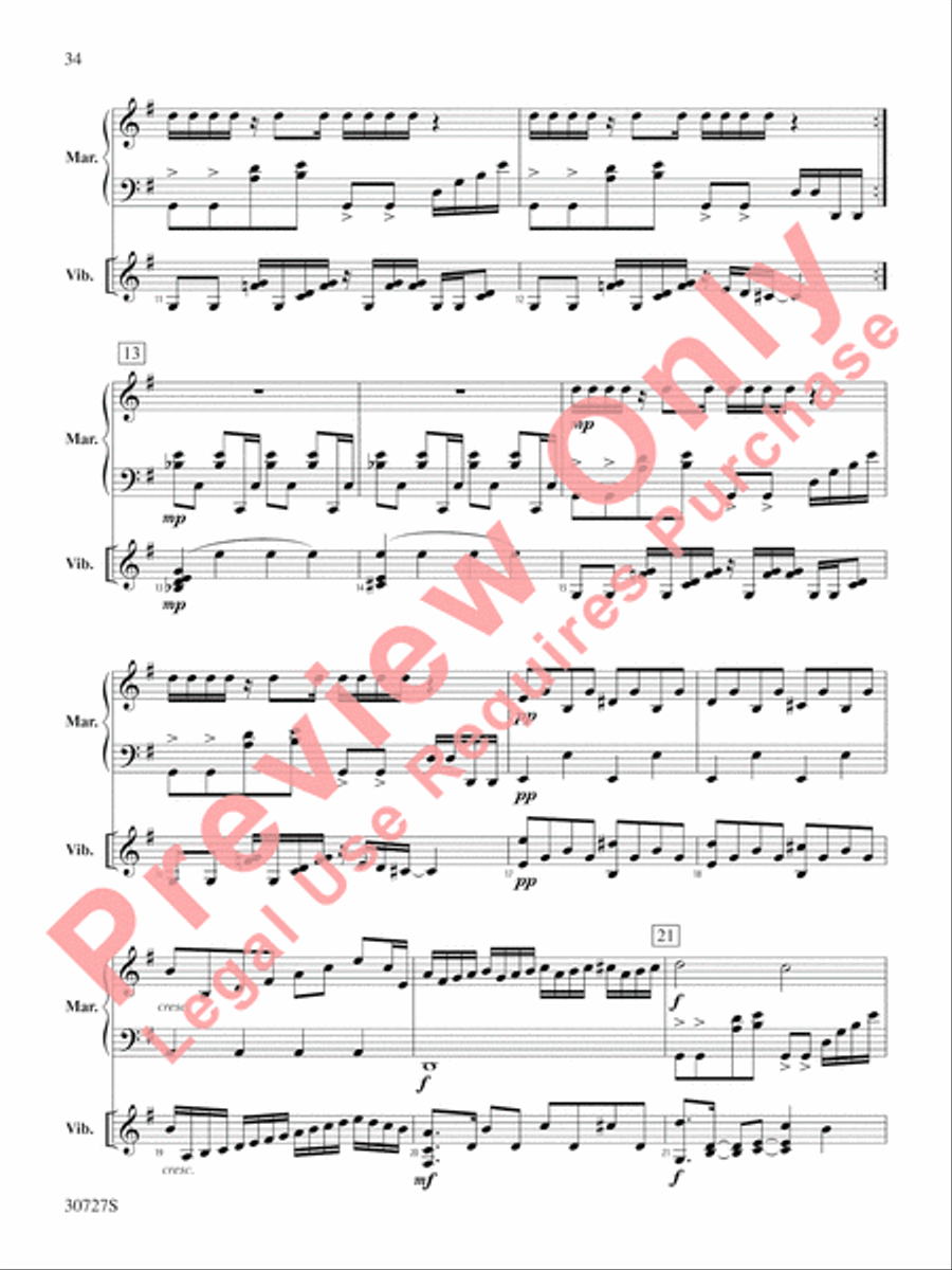The Gershwin Mallet Collection Percussion scores gallery preview page 35