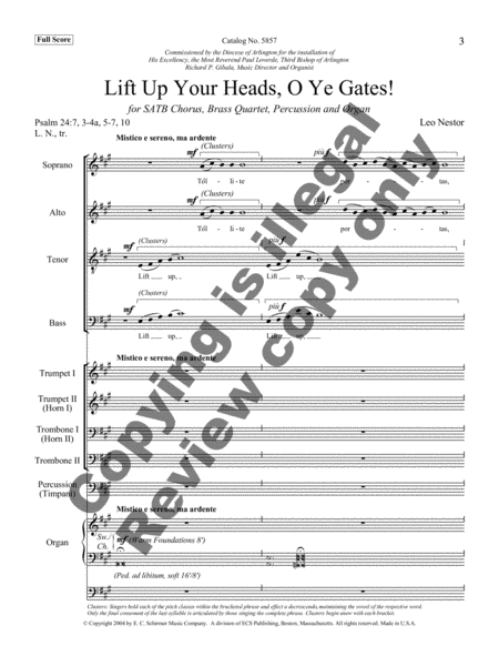 Lift Up Your Heads, O Ye Gates! (Full Score) image number null