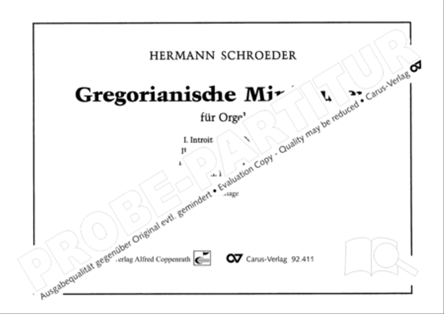 Gregorianische Miniaturen fur Orgel Organ Solo scores gallery preview page 4