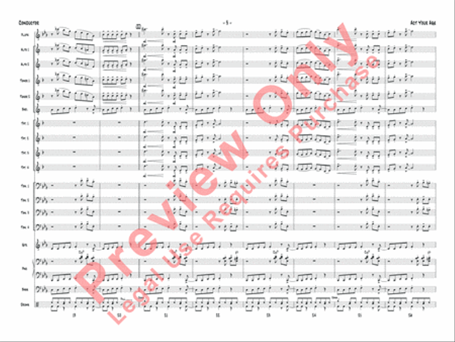 Act Your Age Jazz Ensemble scores gallery preview page 6