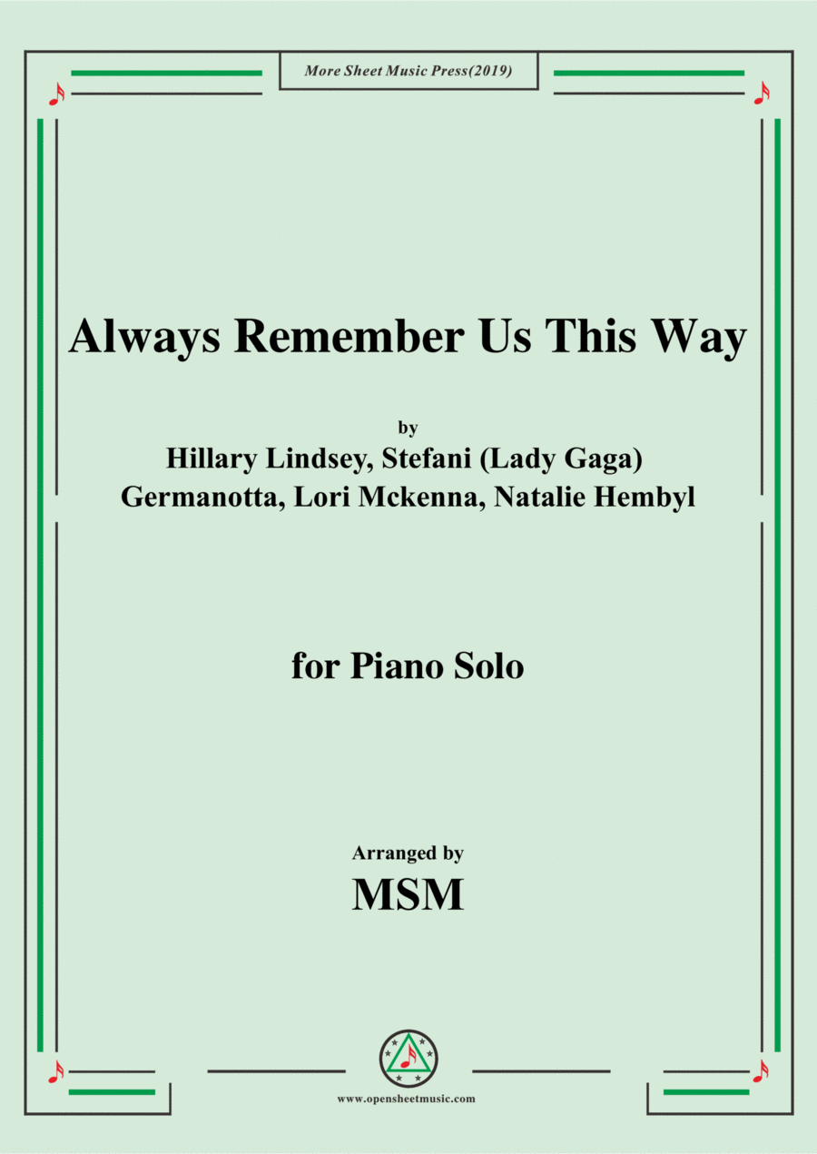 Again Again Again Again Piano Solo scores gallery preview page 1
