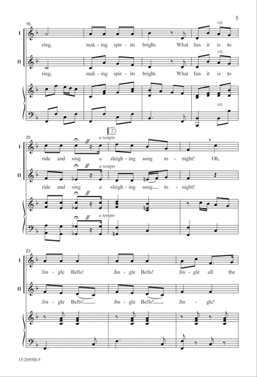 Jingle Bells Jingle Bells 2-Part scores gallery preview page 6